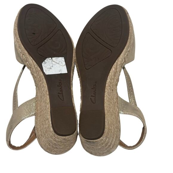 Clarks Artisan Gold Petrina Lulu Womens Casual espadrille wedge Sandals Size 7.5 - Picture 9 of 10